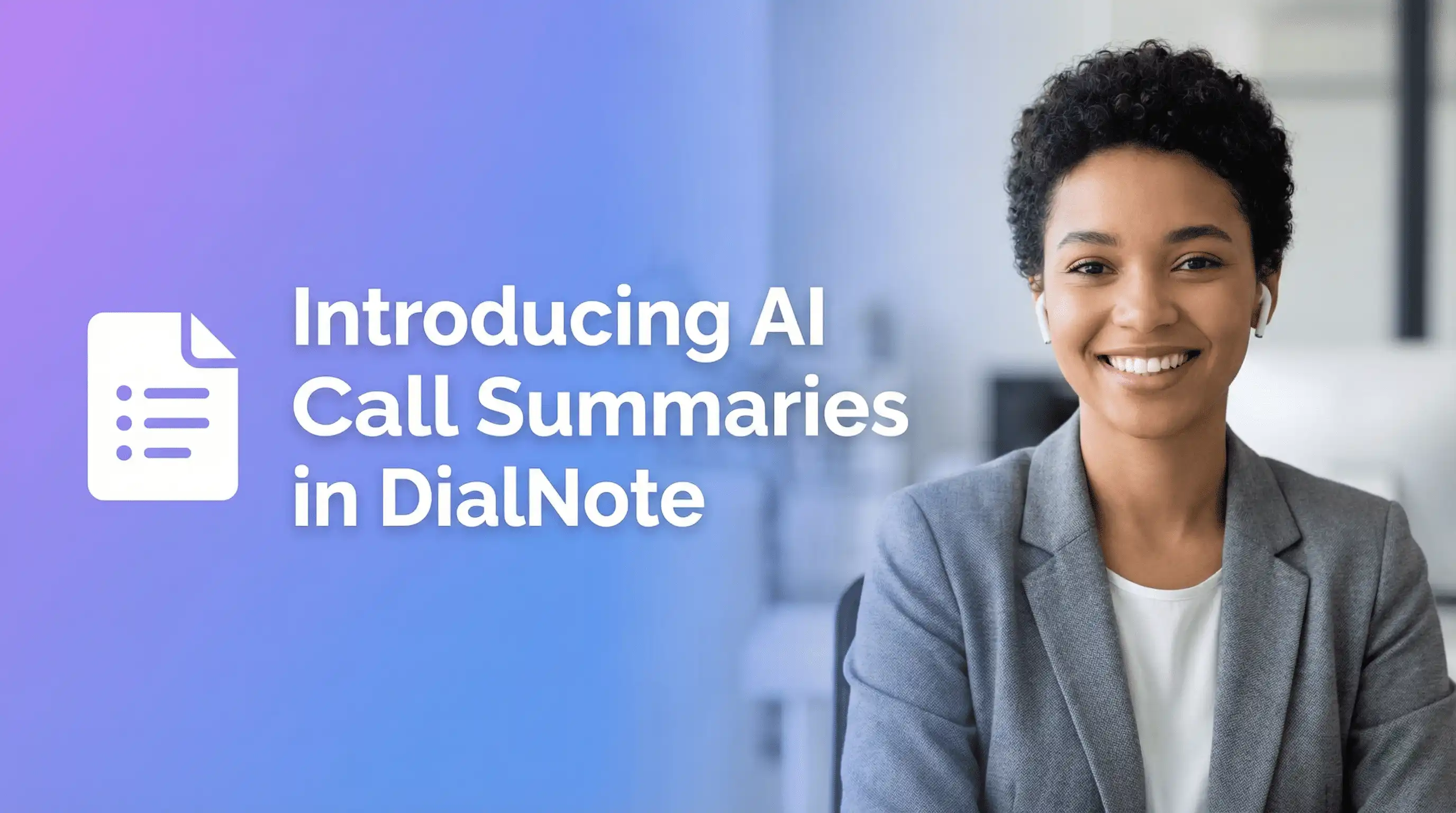 AI-generated call summary displayed on a modern dashboard