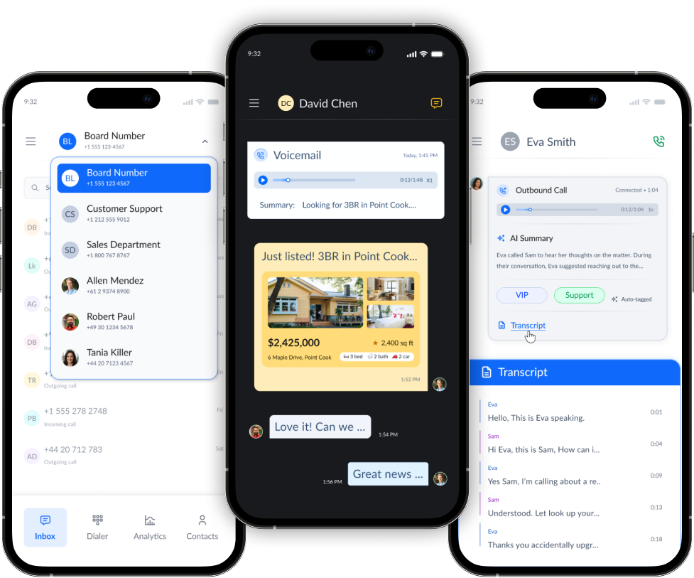 dialnote Mobile view