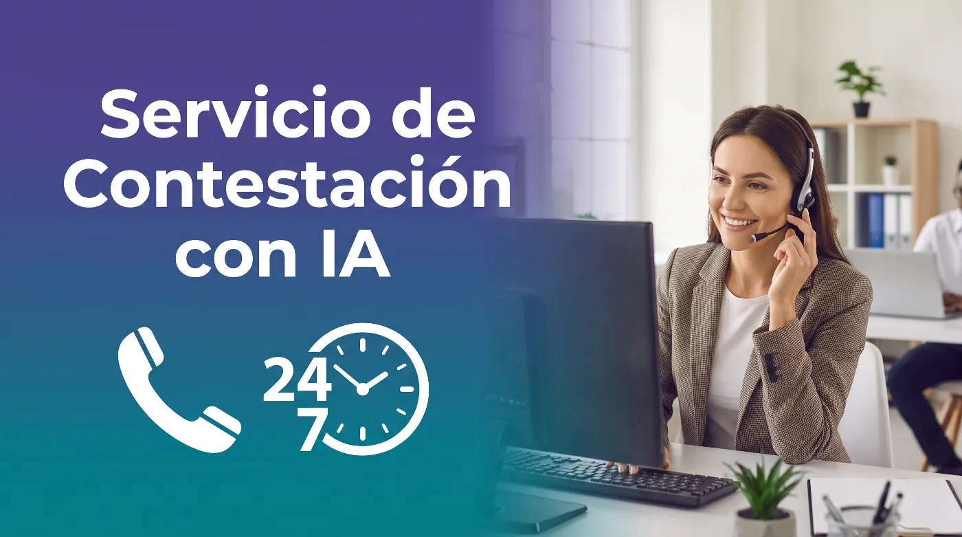 Servicio de contestación con IA atendiendo llamadas de empresa 24/7 con una comparación de costos y beneficios