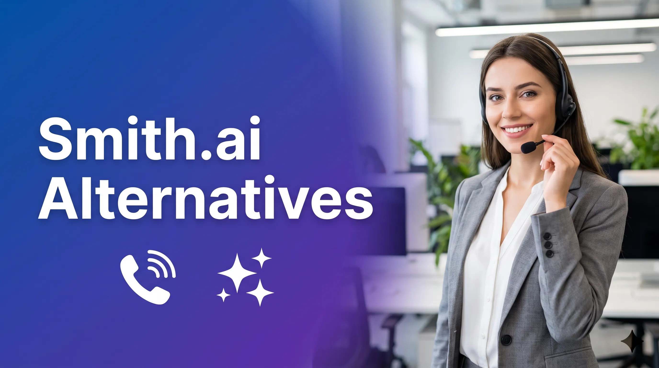 Smith.ai alternatives comparison guide showing 10 AI receptionist platforms
