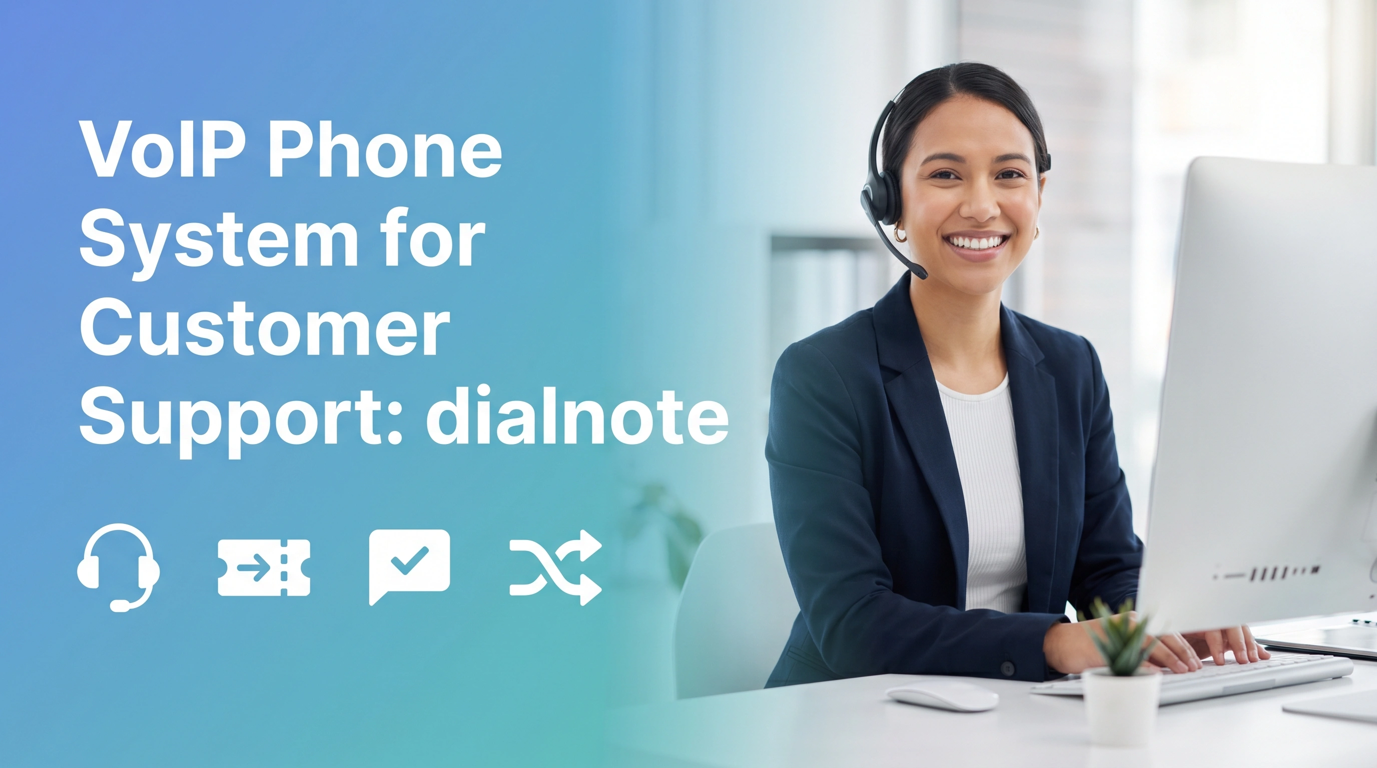 Customer support team using dialnote VoIP phone system with integrations